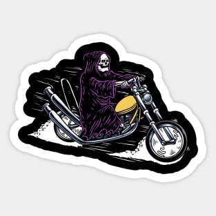 Grim Reaper on a Motorcycle Sticker